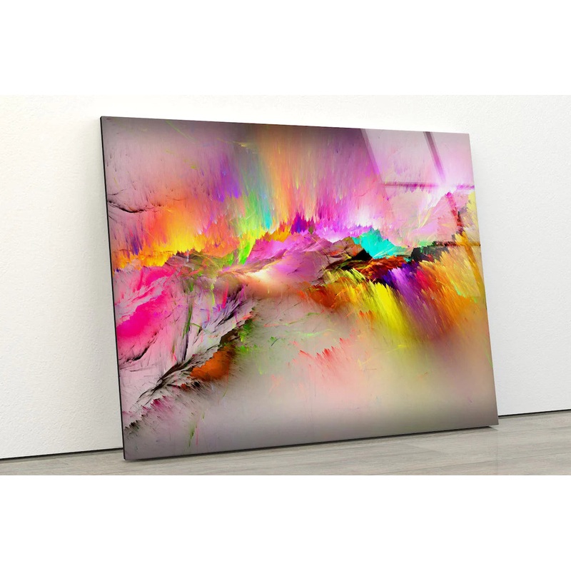 Pink Mountain Abstract UV Direct Aluminum Print Australian Made Quality