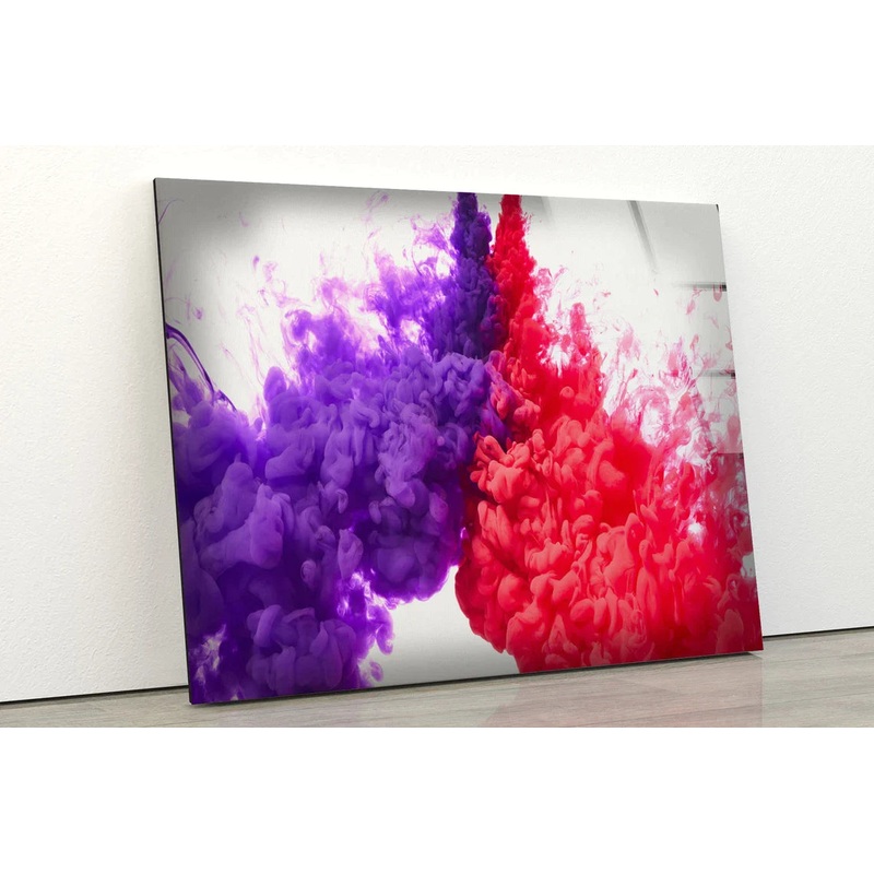 Purple & Red Abstract UV Direct Aluminum Print Australian Made Quality