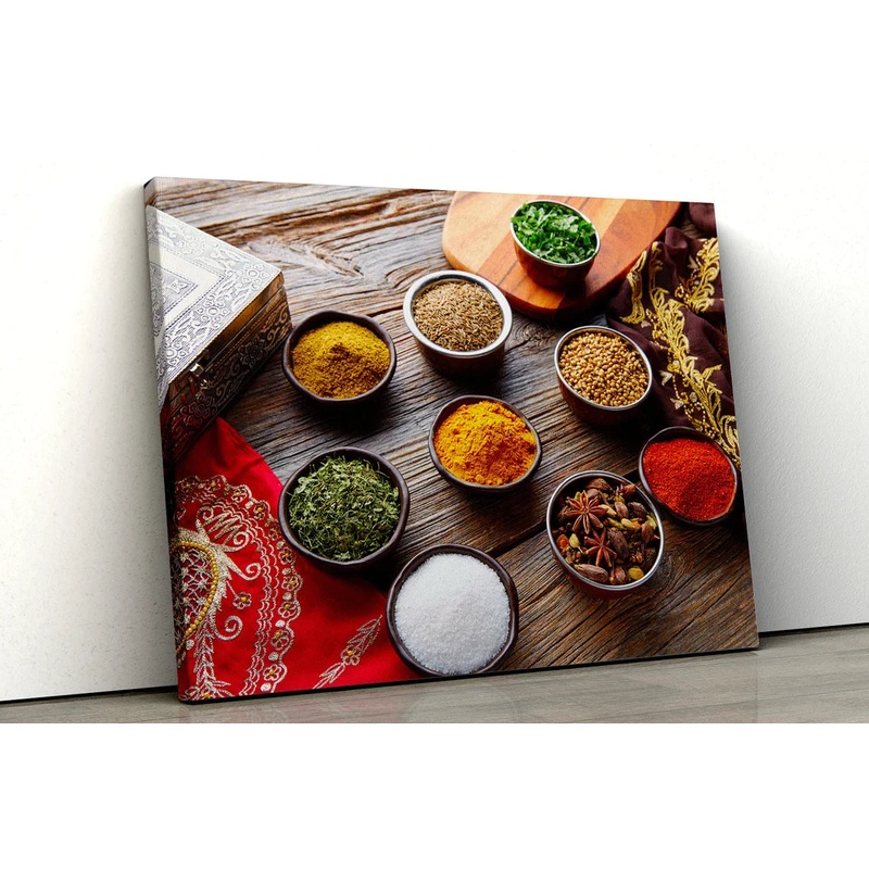 Spices on Table UV Direct Aluminum Print Australian Made Quality