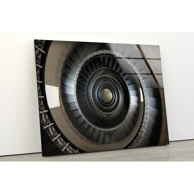 Spiral Stairs View UV Direct Aluminum Print Australian Made Quality