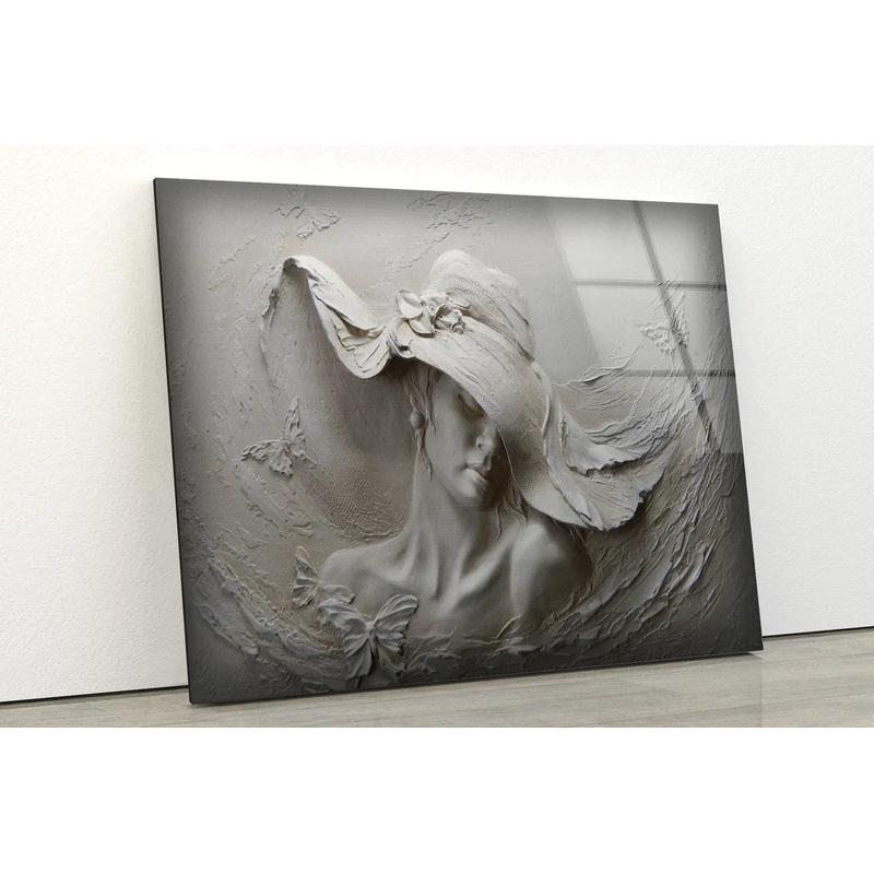 White Girl Sculpture UV Direct Aluminum Print Australian Made Quality