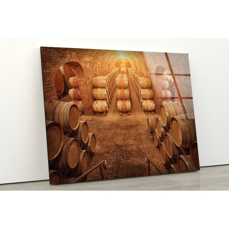 Wine Barrels UV Direct Aluminum Print Australian Made Quality