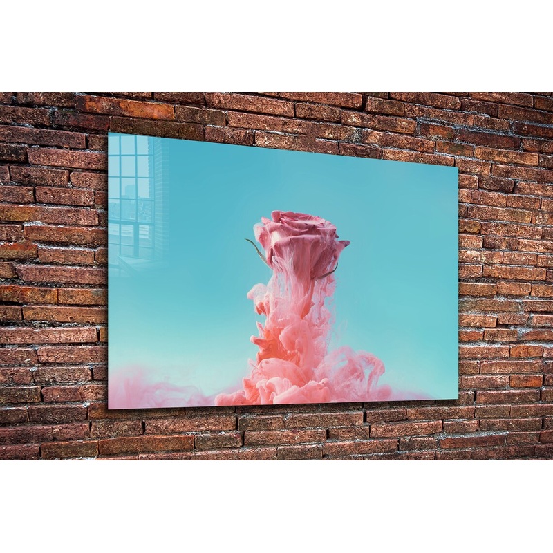 Abstract Pink Rose UV Direct Aluminum Print Australian Made Quality