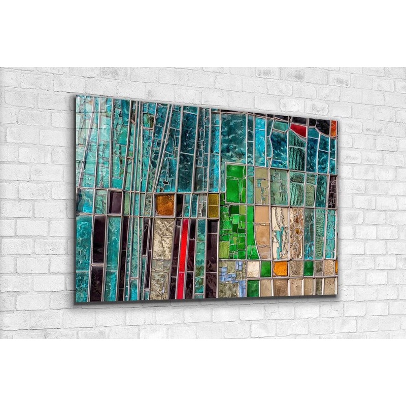 Abstract Stained Glass UV Direct Aluminum Print Australian Made Quality