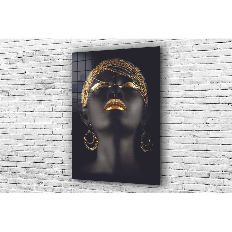 African Woman & Jewels UV Direct Aluminum Print Australian Made Quality