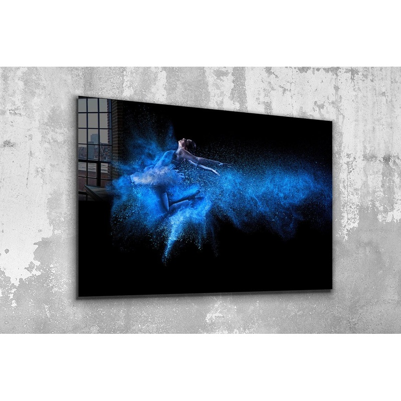 Blue Ballerina Abstract UV Direct Aluminum Print Australian Made Quality
