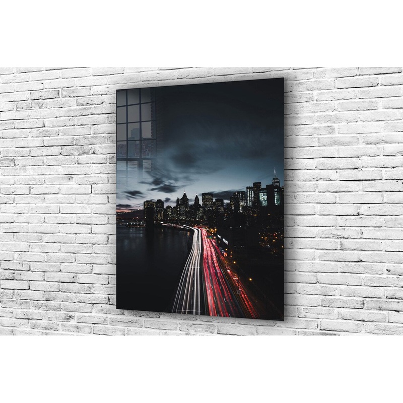 City Highway Night View UV Direct Aluminum Print Australian Made Quality