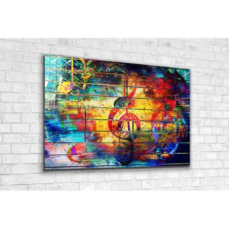 Colorful Abstract Music UV Direct Aluminum Print Australian Made Quality