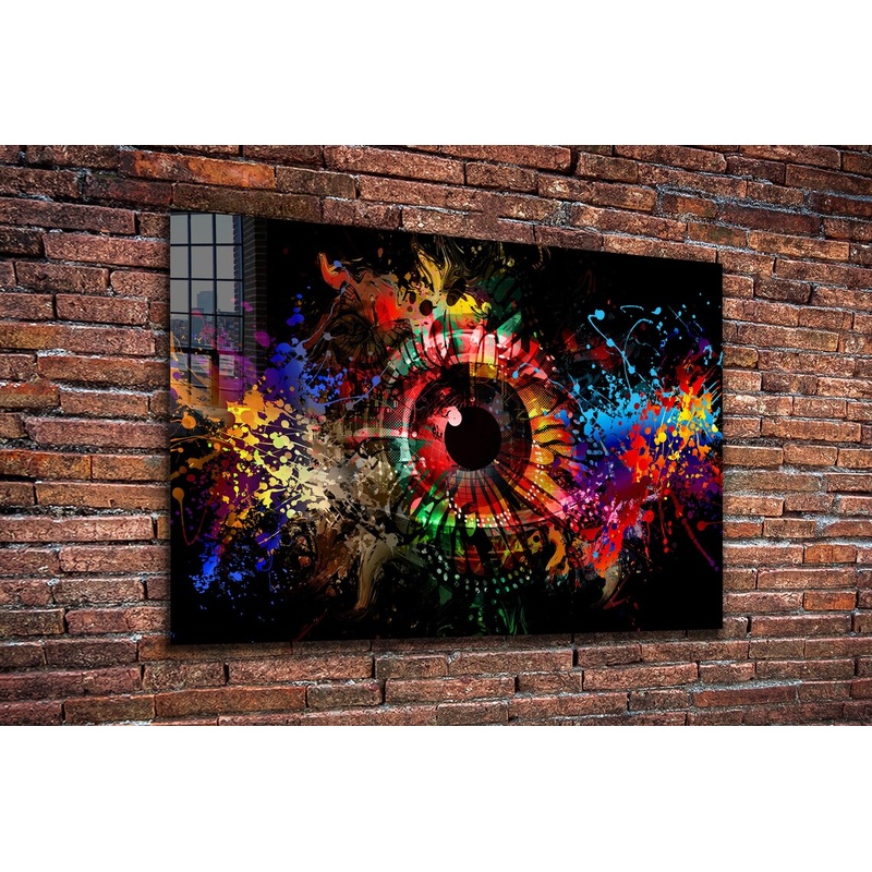Colorful Eye Abstract UV Direct Aluminum Print Australian Made Quality