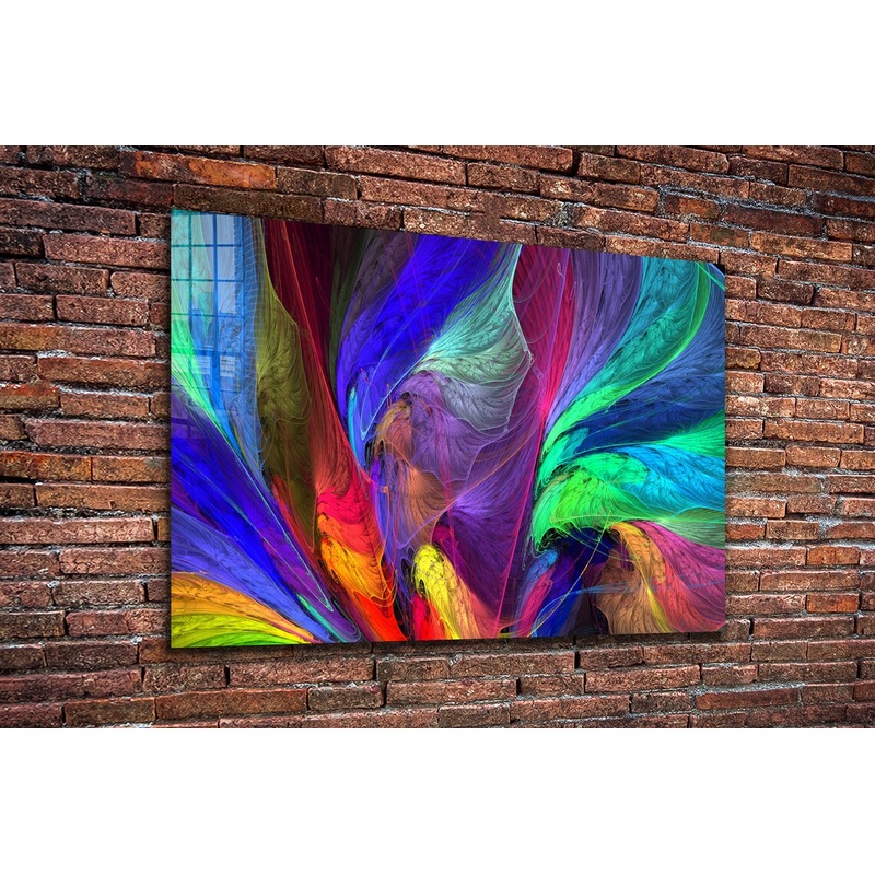 Colorful Neon Abstract UV Direct Aluminum Print Australian Made Quality