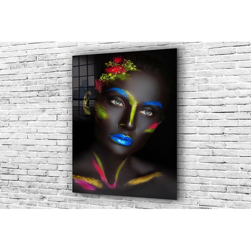 Colorful Woman Abstract UV Direct Aluminum Print Australian Made Quality