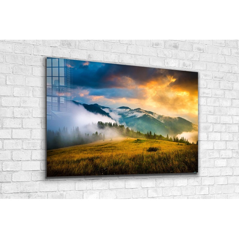 Misty Mountains Clouds UV Direct Aluminum Print Australian Made Quality