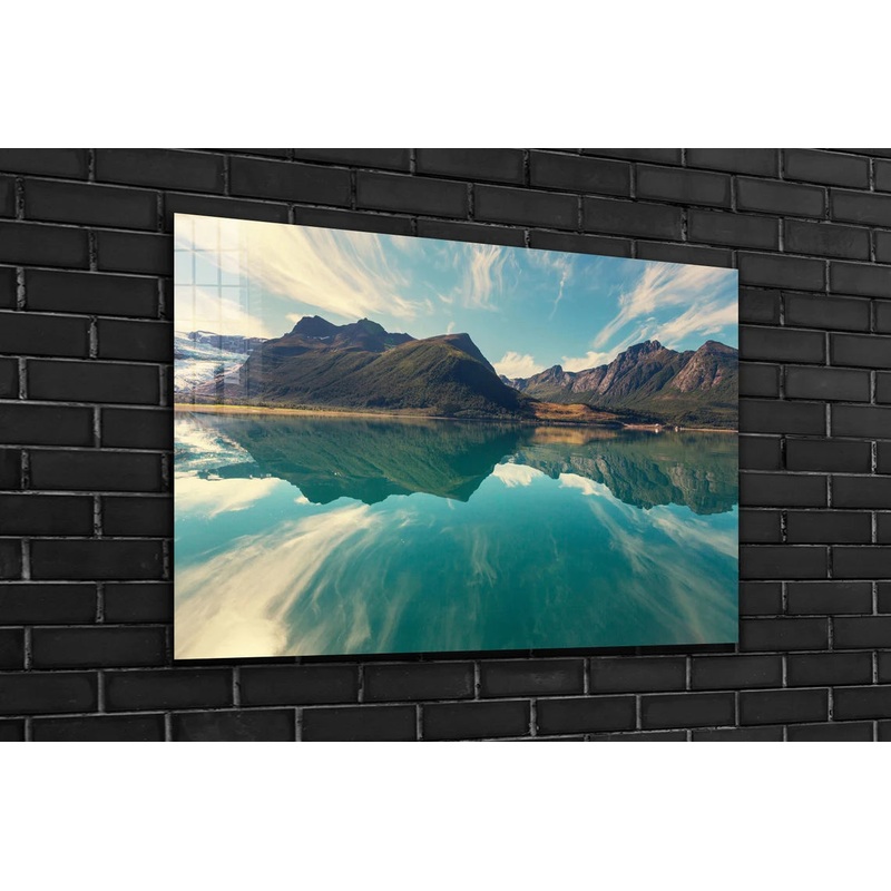 Mountain Lake Scenery UV Direct Aluminum Print Australian Made Quality