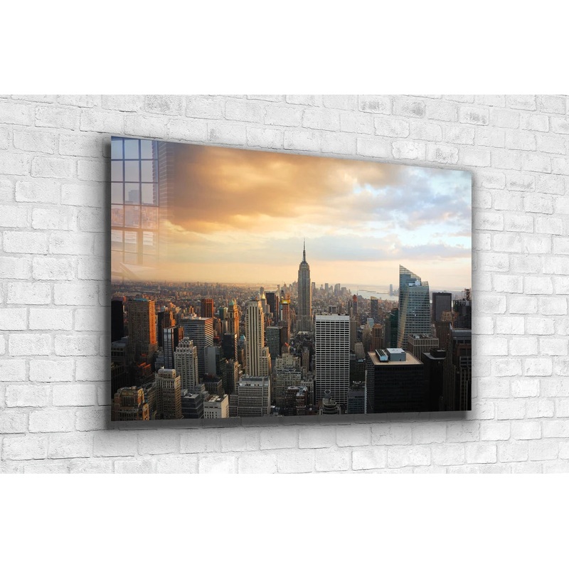 New York City Sunset UV Direct Aluminum Print Australian Made Quality