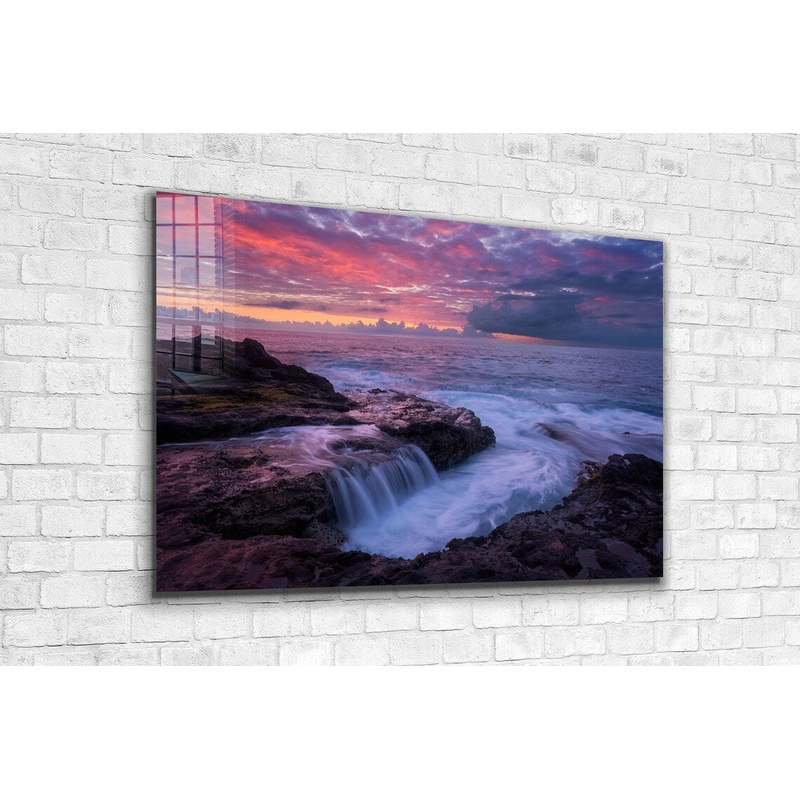 Oceanside Sunset Sky UV Direct Aluminum Print Australian Made Quality