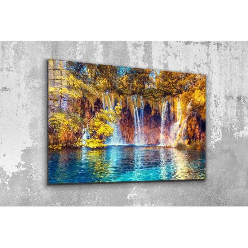 Paradise Waterfall View UV Direct Aluminum Print Australian Made Quality