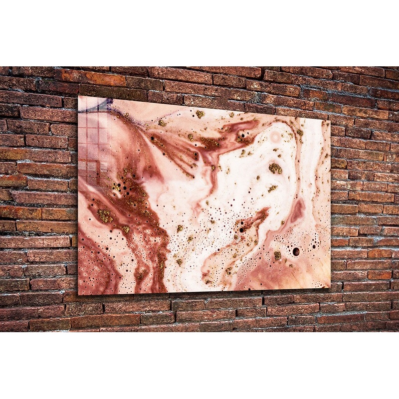 Pink Beige Abstract UV Direct Aluminum Print Australian Made Quality