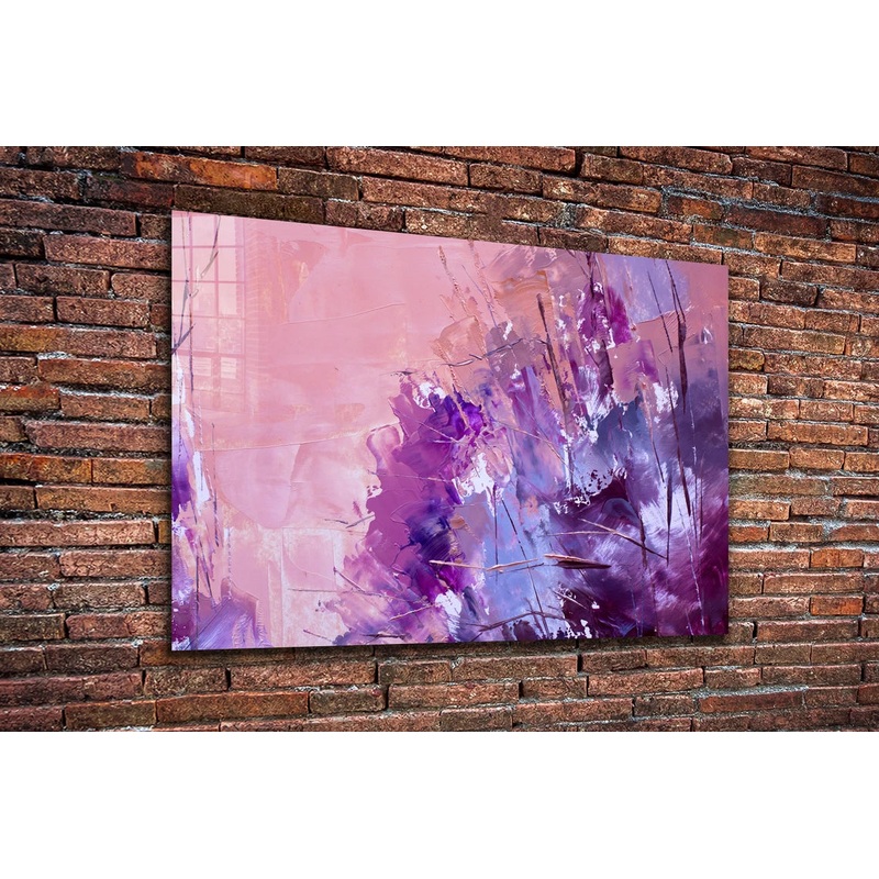 Pink Purple Abstract UV Direct Aluminum Print Australian Made Quality
