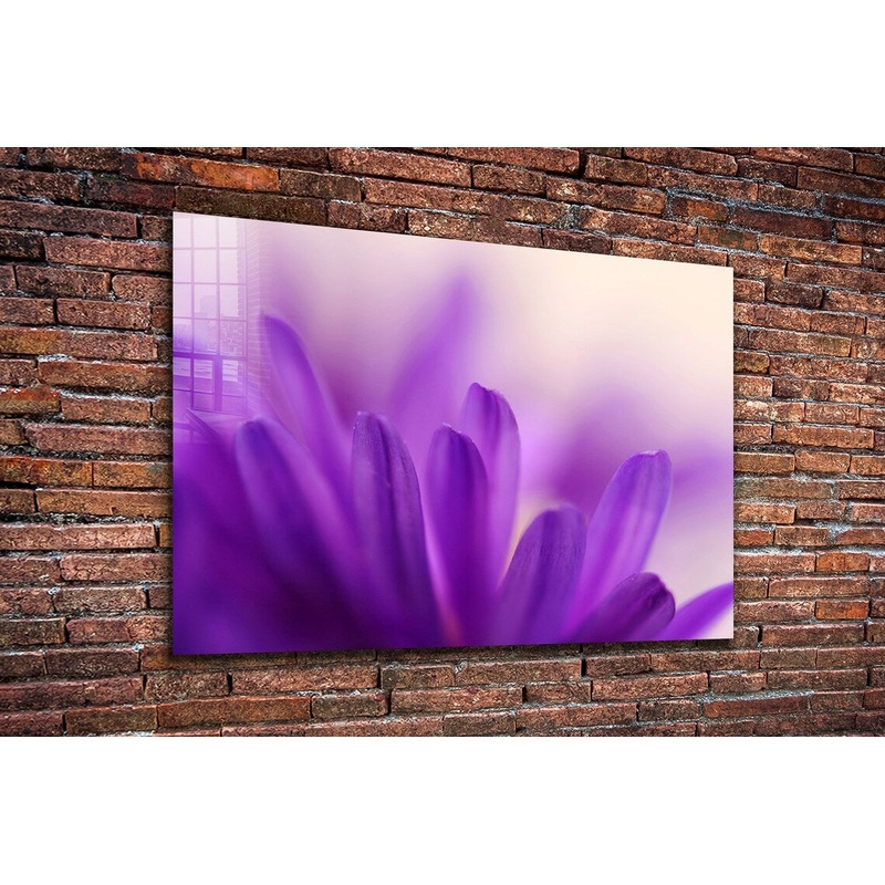 Purple Flower Petals UV Direct Aluminum Print Australian Made Quality