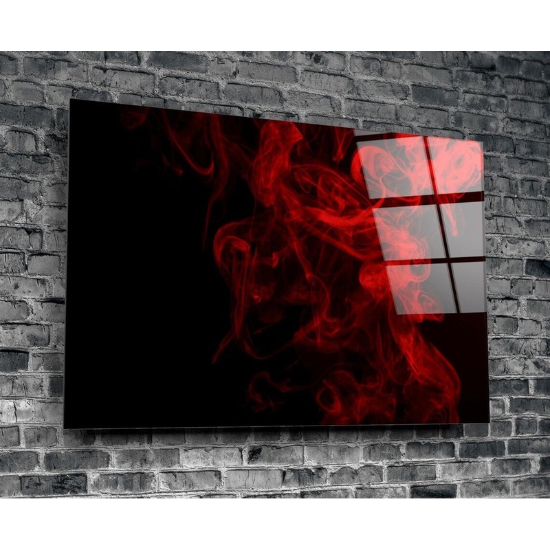 Red Ink Abstract Design UV Direct Aluminum Print Australian Made Quality