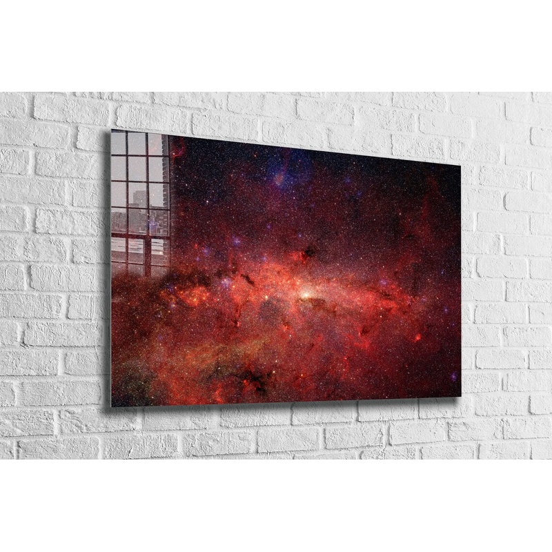 Red Milky Way Space UV Direct Aluminum Print Australian Made Quality