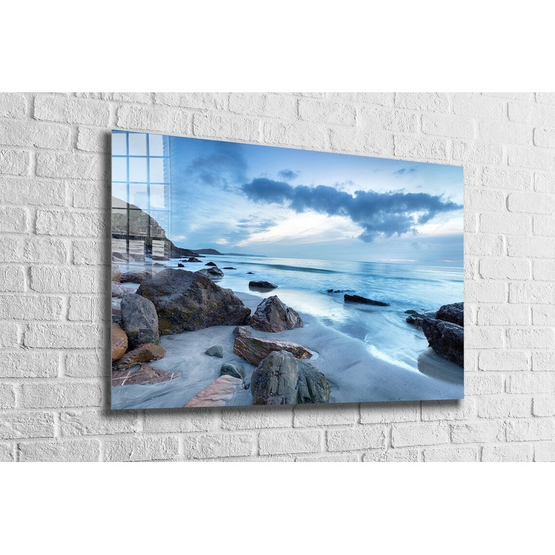 Rocky Seashore View UV Direct Aluminum Print Australian Made Quality