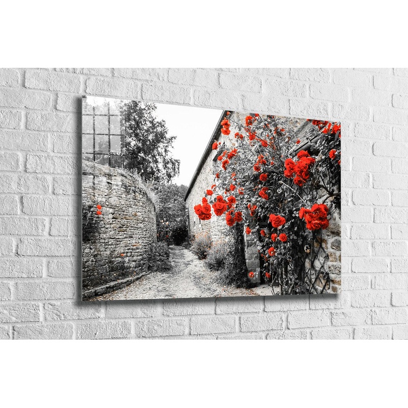 Roses Vintage Street UV Direct Aluminum Print Australian Made Quality