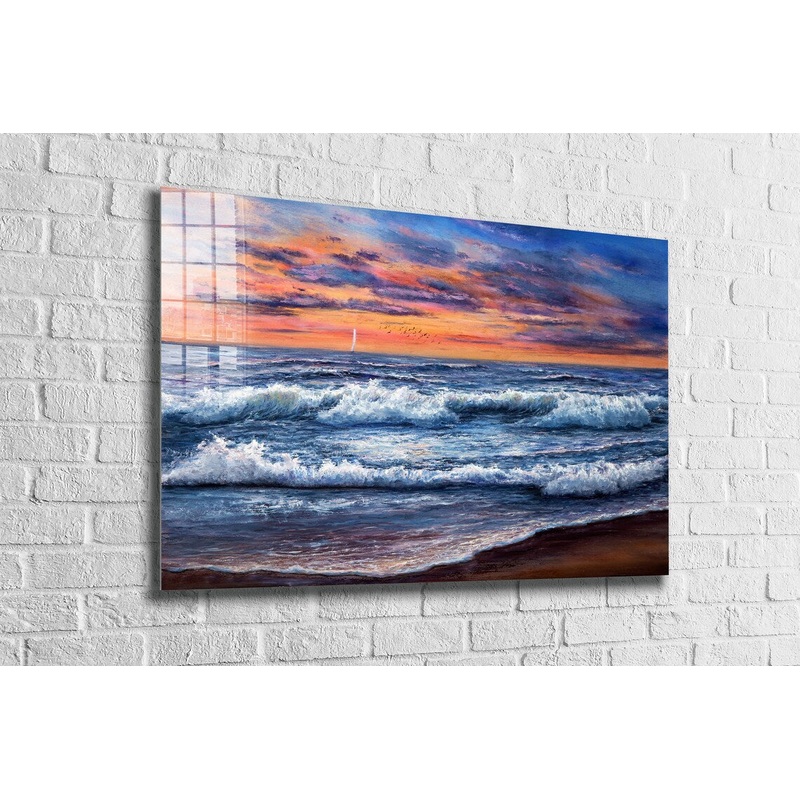 Seashore Painting UV Direct Aluminum Print Australian Made Quality