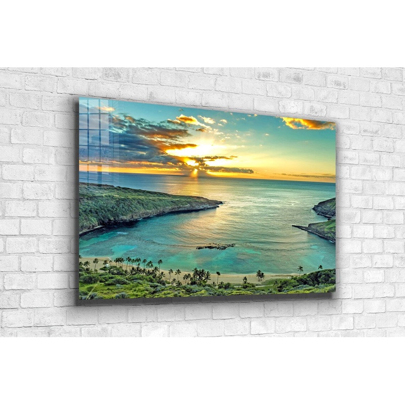Seaside Sunset View UV Direct Aluminum Print Australian Made Quality