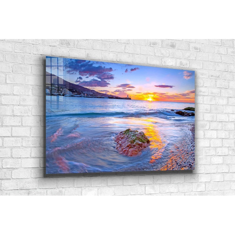 Seaside View Sunset Sky UV Direct Aluminum Print Australian Made Quality