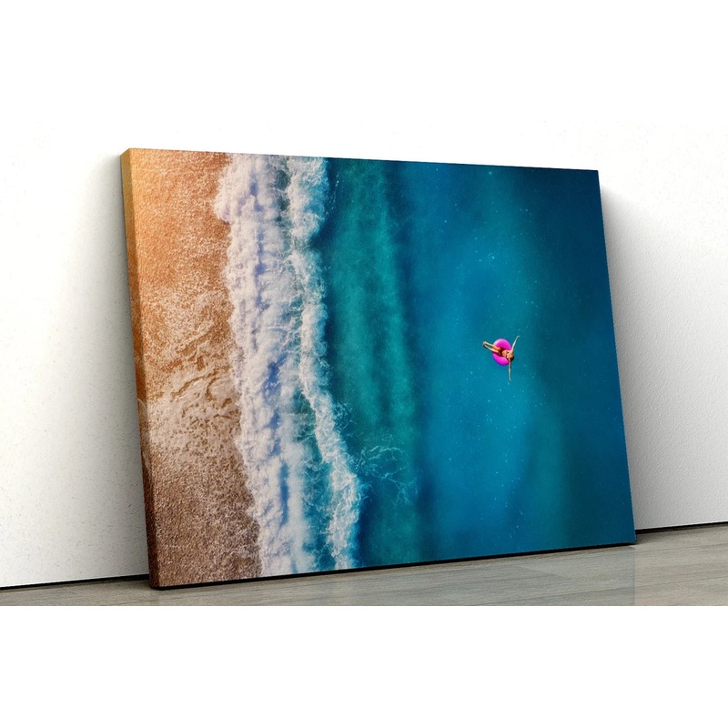 Beach sand sea ocean warm lounge UV Direct Aluminum Print Australian Made Quality