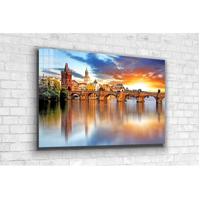 Bridge & City Sunset UV Direct Aluminum Print Australian Made Quality