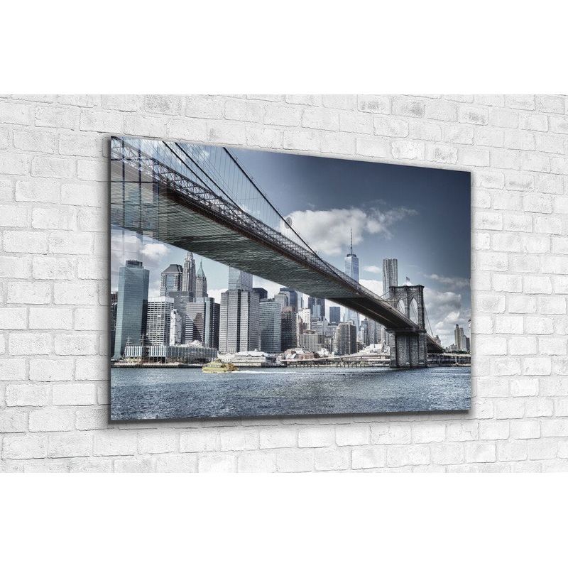 Brooklyn Bridge & City UV Direct Aluminum Print Australian Made Quality