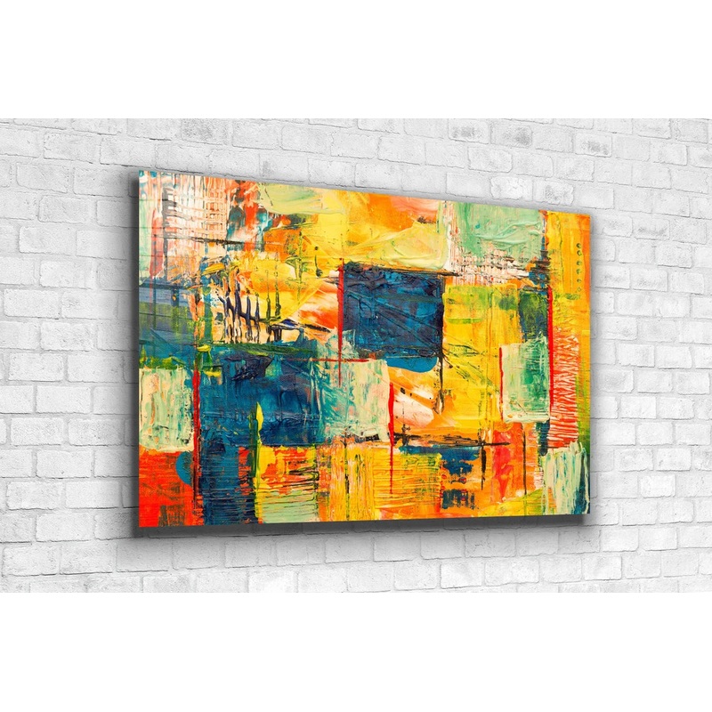 Colorful Abstract Art UV Direct Aluminum Print Australian Made Quality