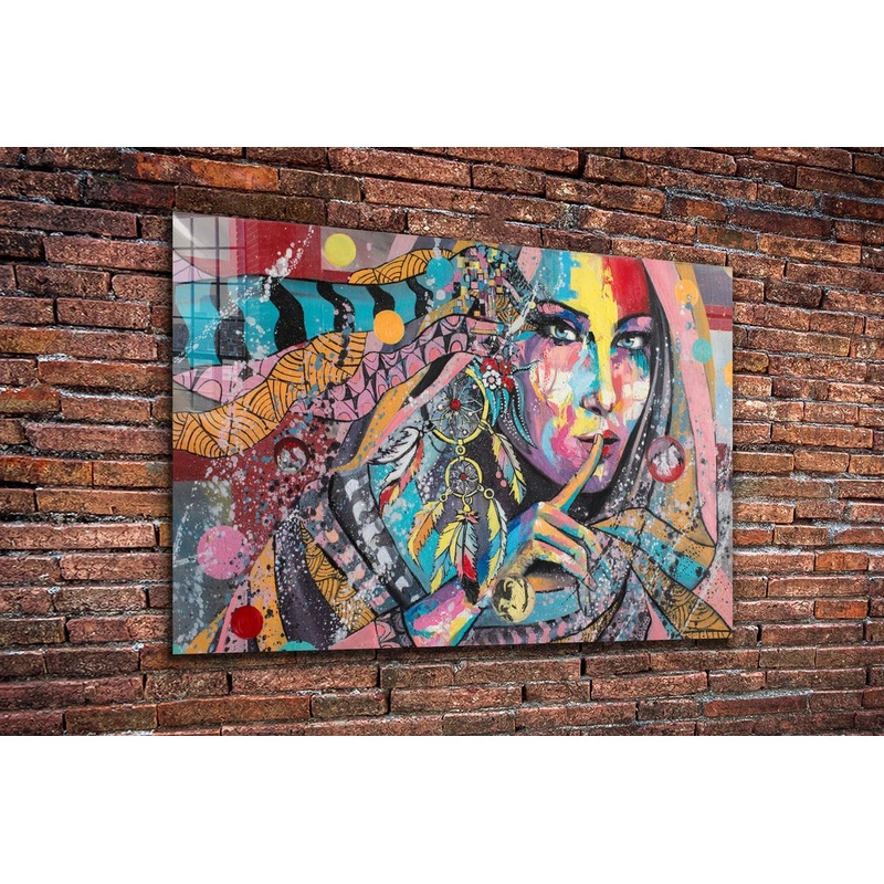 Colorful Abstract Woman UV Direct Aluminum Print Australian Made Quality