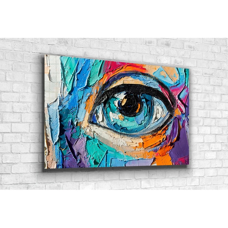 Colorful Eye Painting UV Direct Aluminum Print Australian Made Quality