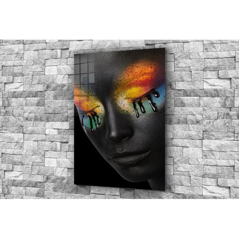 Eye Makeup Black Woman UV Direct Aluminum Print Australian Made Quality