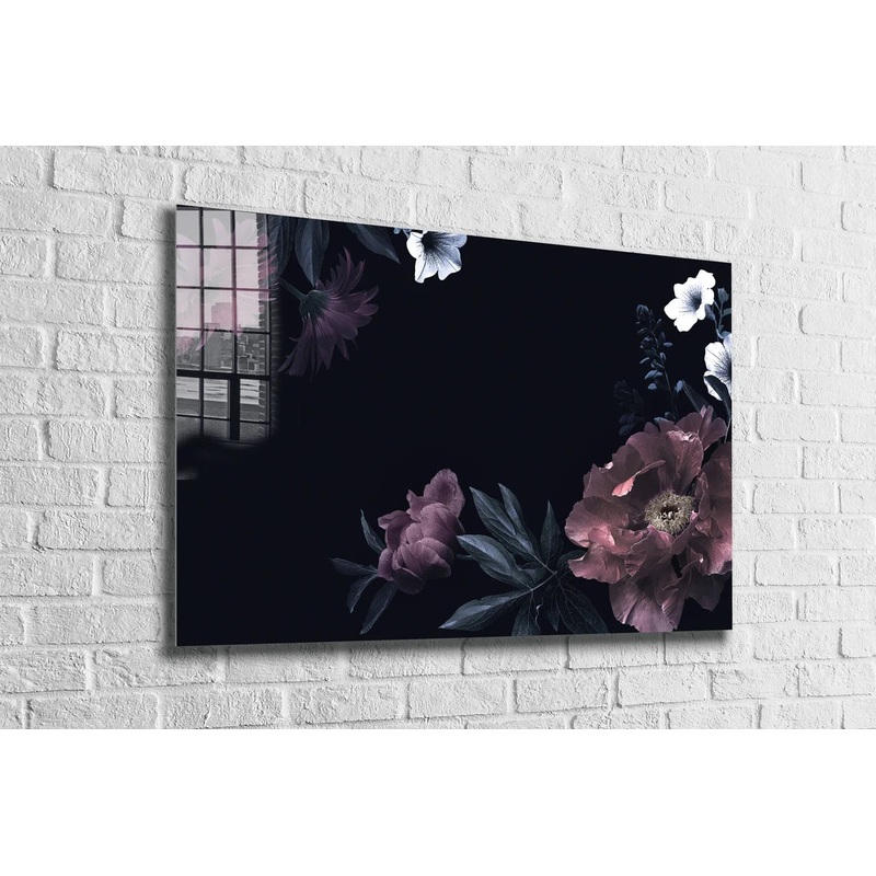Flowers Leaves Painting UV Direct Aluminum Print Australian Made Quality