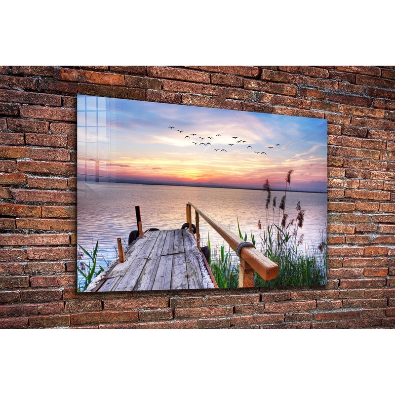 Lake Sunset Scenery UV Direct Aluminum Print Australian Made Quality