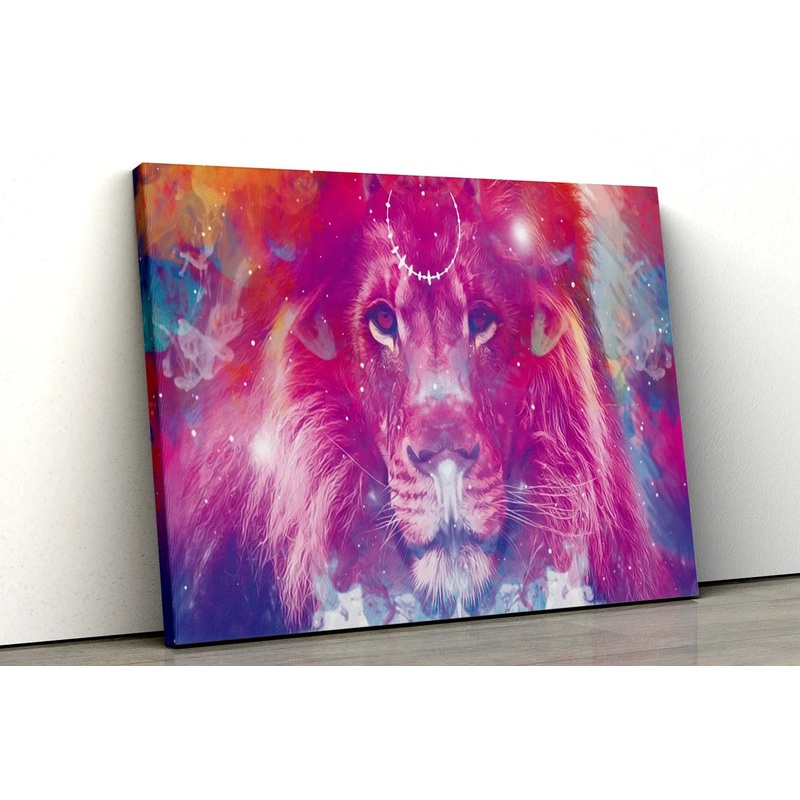 Large Multi Colored Lion UV Direct Aluminum Print Australian Made Quality