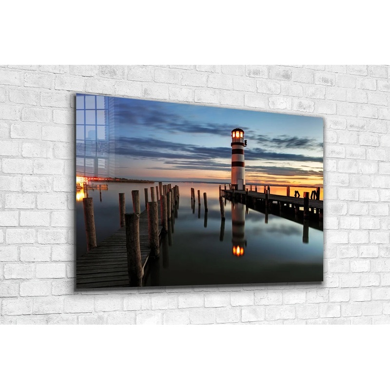 Lighthouse Wooden Path UV Direct Aluminum Print Australian Made Quality