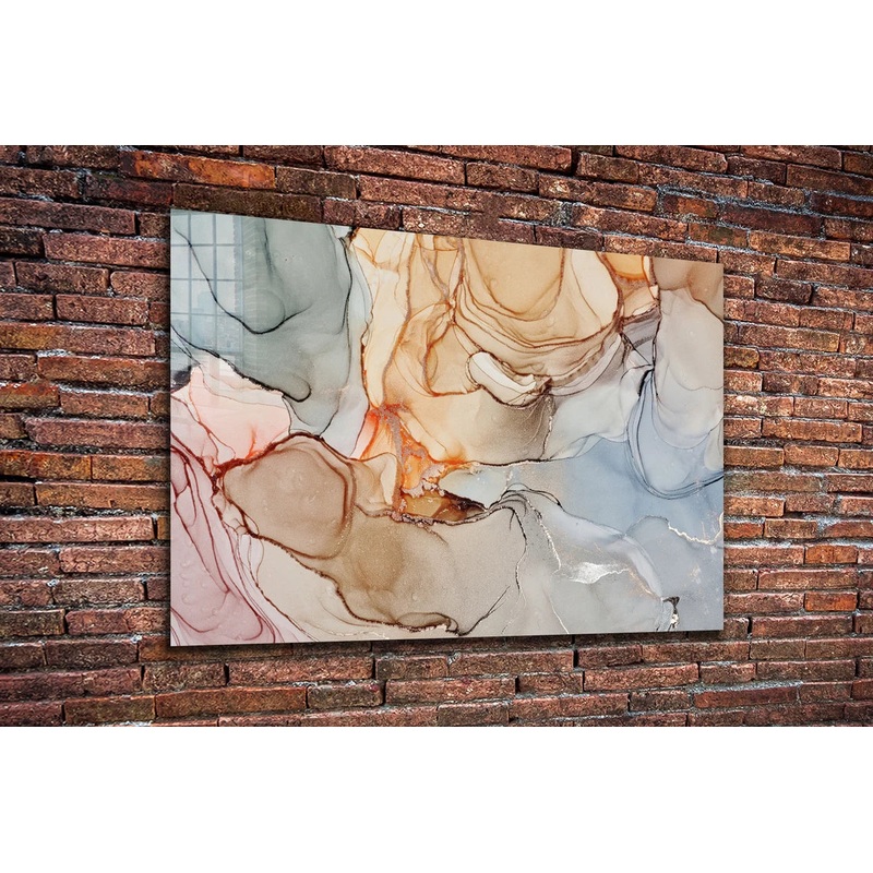 Marble Effect Abstract UV Direct Aluminum Print Australian Made Quality