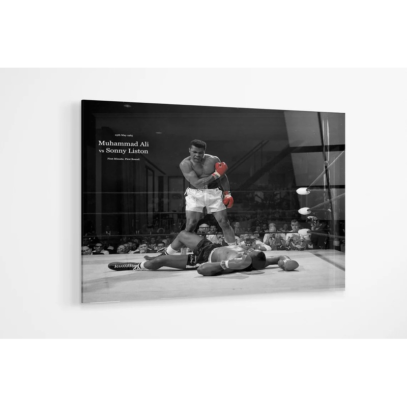 Muhammad Ali Sonny Liston first minute first round UV Direct Aluminum Print Australian Made Quality