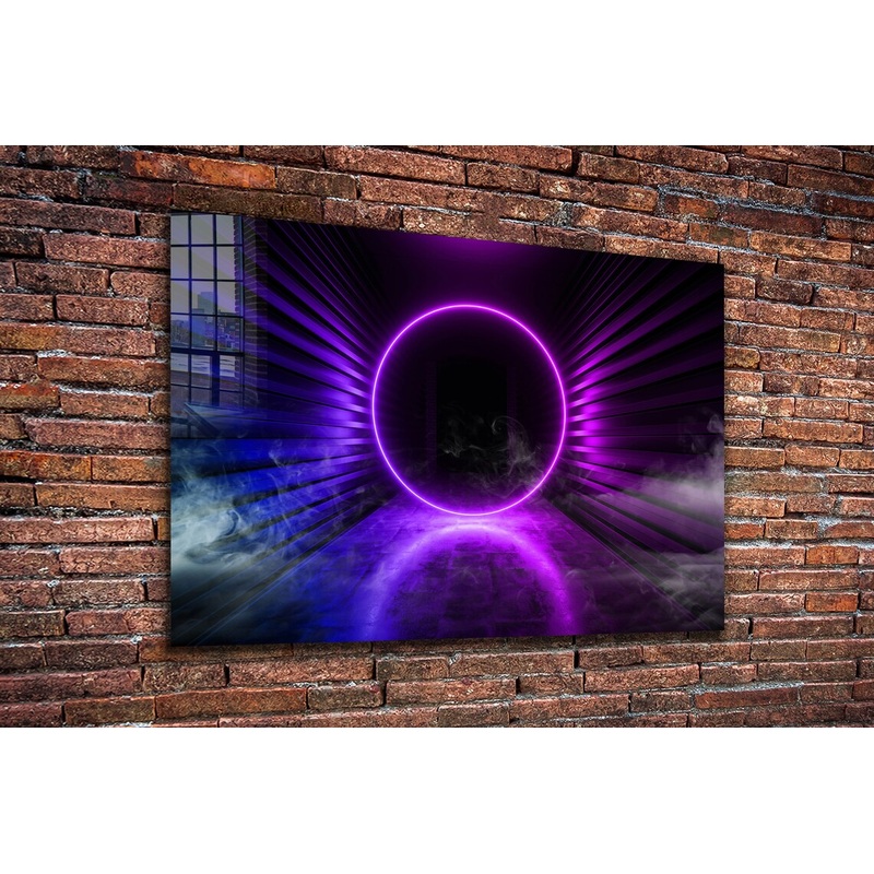Neon Digital Abstract UV Direct Aluminum Print Australian Made Quality