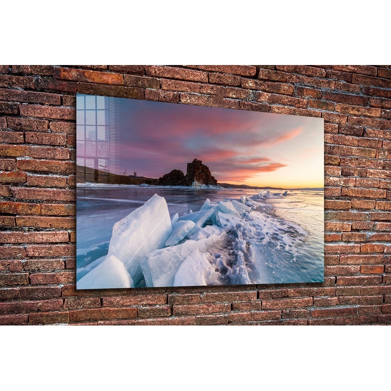 Ocean of Ice Sunset Sky UV Direct Aluminum Print Australian Made Quality