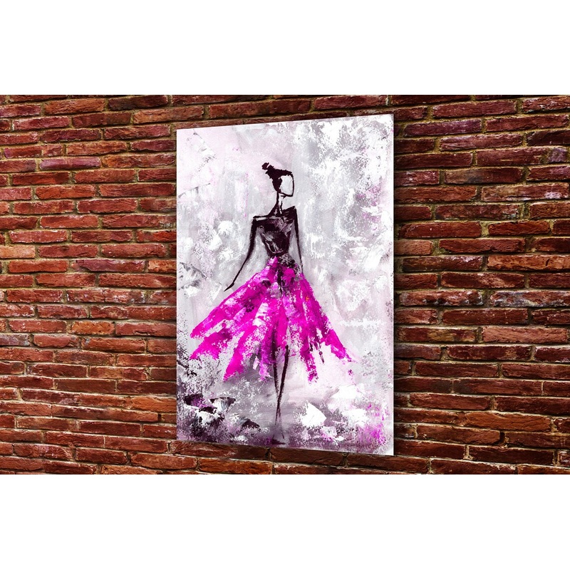 Pink Abstract Woman UV Direct Aluminum Print Australian Made Quality