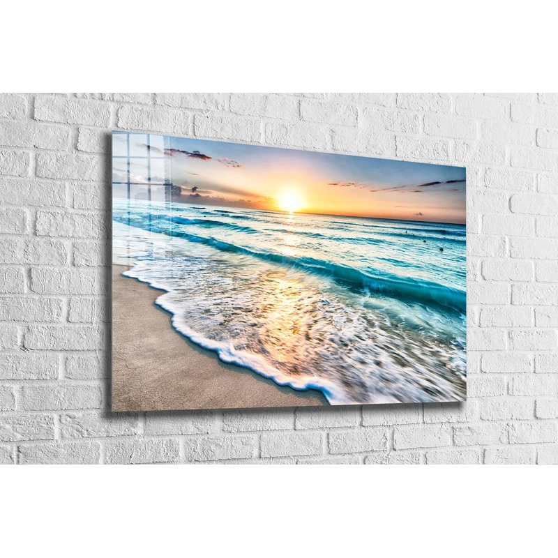 Seashore Sunset Ocean UV Direct Aluminum Print Australian Made Quality