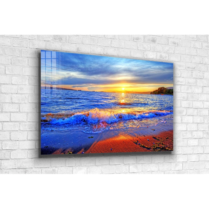 Seaside Cloudy Sky View UV Direct Aluminum Print Australian Made Quality