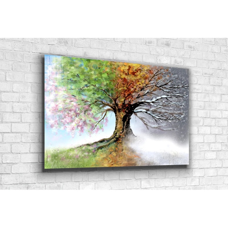 Seasonal Tree Painting UV Direct Aluminum Print Australian Made Quality
