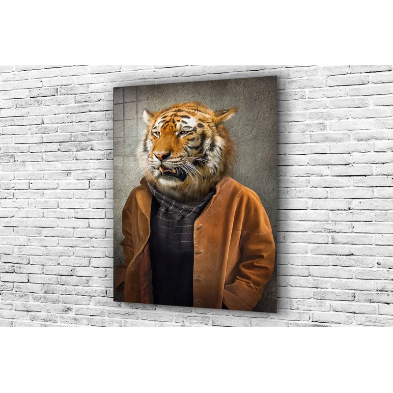 Tiger head Abstract UV Direct Aluminum Print Australian Made Quality